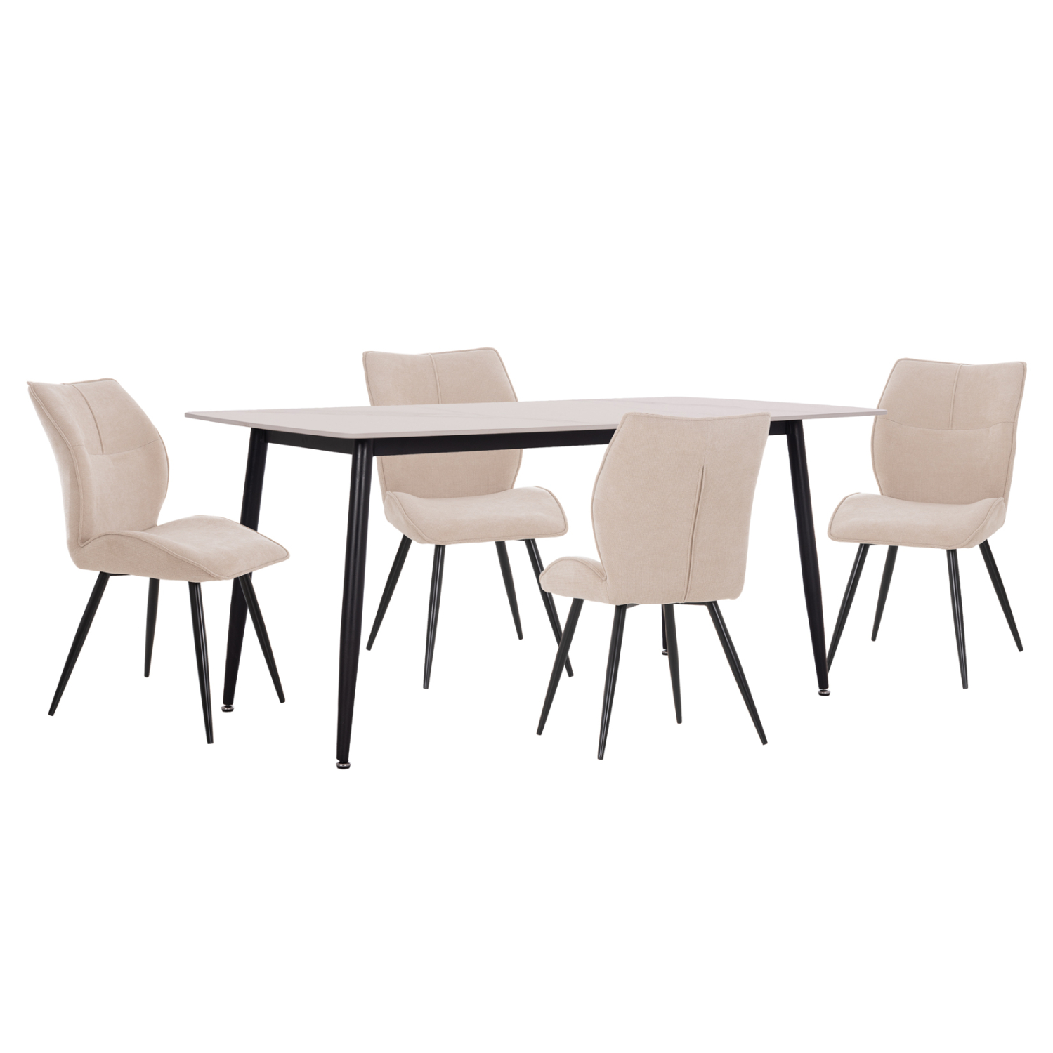 set-trapezarias-5tmch-fb91095502-keramik-9 ΣΕΤ ΤΡΑΠΕΖΑΡΙΑΣ 5ΤΜΧ GAFF HM10955.02 ΚΕΡΑΜΙΚΟ TOP--ΥΦΑΣΜΑ ΜΠΕΖ & ΜΕΤΑΛ.ΠΟΔΙΑ ΜΑΥΡΑ - Image 1