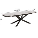 ΣΕΤ ΤΡΑΠΕΖΑΡΙΑΣ 7ΤΜΧ AIRA HM21358 ΚΕΡΑΜΙΚΟ ΕΠΕΚΤΕΙΝΟΜΕΝΟ TOP--PU ΣΕ ΓΚΡΙ - Image 3