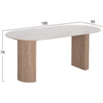 ΣΕΤ ΤΡΑΠΕΖΑΡΙΑΣ 7ΤΜΧ MELLOW HM21360 ΚΕΡΑΜΙΚΟ TOP/MDF ΠΟΔΙΑ--PU ΓΚΡΙ/ΜΕΤΑΛ.ΠΟΔΙΑ - Image 3