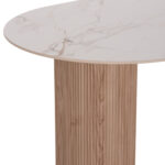ΣΕΤ ΤΡΑΠΕΖΑΡΙΑΣ 7ΤΜΧ MELLOW HM21360 ΚΕΡΑΜΙΚΟ TOP/MDF ΠΟΔΙΑ--PU ΓΚΡΙ/ΜΕΤΑΛ.ΠΟΔΙΑ - Image 9