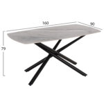 ΣΕΤ ΤΡΑΠΕΖΑΡΙΑΣ 7ΤΜΧ ISKA HM21363 ΚΕΡΑΜΙΚΟ TOP/ΜΕΤΑΛ. ΠΟΔΙΑ--PU ΜΠΕΖ/ΜΕΤΑΛ.ΠΟΔΙΑ - Image 3