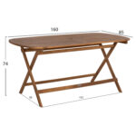 ΤΡΑΠΕΖΙ ΤΡΑΠΕΖΑΡΙΑΣ ΟΒΑΛ ΠΤΥΣΣΟΜΕΝΟ FILLY HM6541 ΞΥΛΟ ΑΚΑΚΙΑΣ ΣΕ ΦΥΣΙΚΟ 160x85x74Υεκ - Image 2
