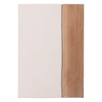 ΒΟΗΘΗΤΙΚΟ ΤΡΑΠΕΖΙ LEIA-ΣΚΑΜΠΟ HM18163.02 FIBER CEMENT ΛΕΥΚΟ-ΞΥΛΟ TEAK 32.5x32.5x46Υεκ. - Image 3