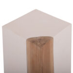 ΒΟΗΘΗΤΙΚΟ ΤΡΑΠΕΖΙ LEIA-ΣΚΑΜΠΟ HM18163.02 FIBER CEMENT ΛΕΥΚΟ-ΞΥΛΟ TEAK 32.5x32.5x46Υεκ. - Image 8