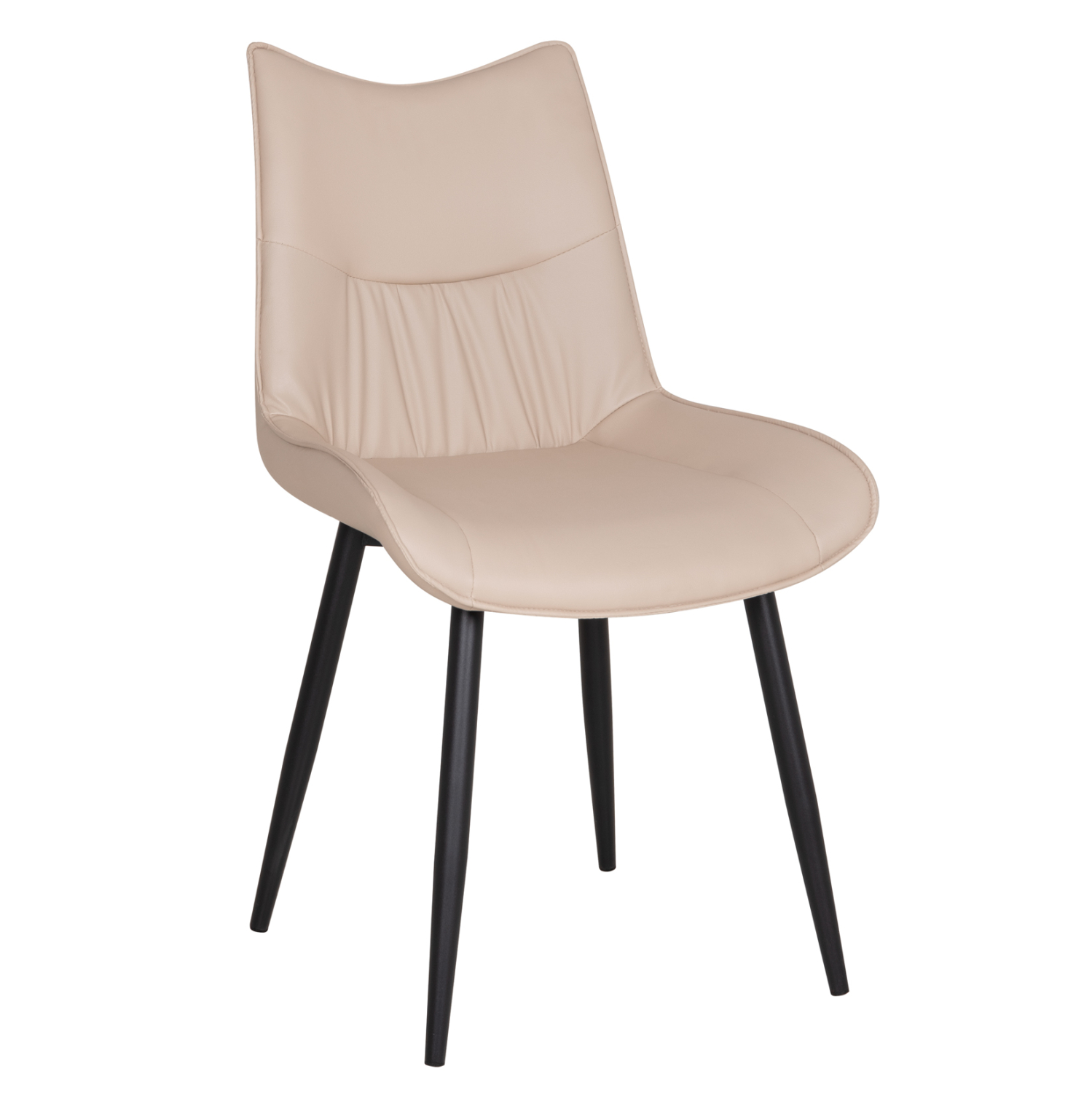 karekla-trapezarias-fb91842202-mpez-pu-m ΚΑΡΕΚΛΑ ΤΡΑΠΕΖΑΡΙΑΣ EISEN HM18422.02 ΜΠΕΖ PU--ΜΕΤΑΛ.ΠΟΔΙΑ ΜΑΥΡΑ 54x58x89Υεκ. - Image 1