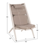 ΠΟΛΥΘΡΟΝΑ RELAX REMUS HM6642.02 ΑΛΟΥΜΙΝΙΟ ΛΕΥΚΟ-ΣΧΟΙΝΙ OLEFIN ΜΠΕΖ 63x87x94Υεκ. - Image 2