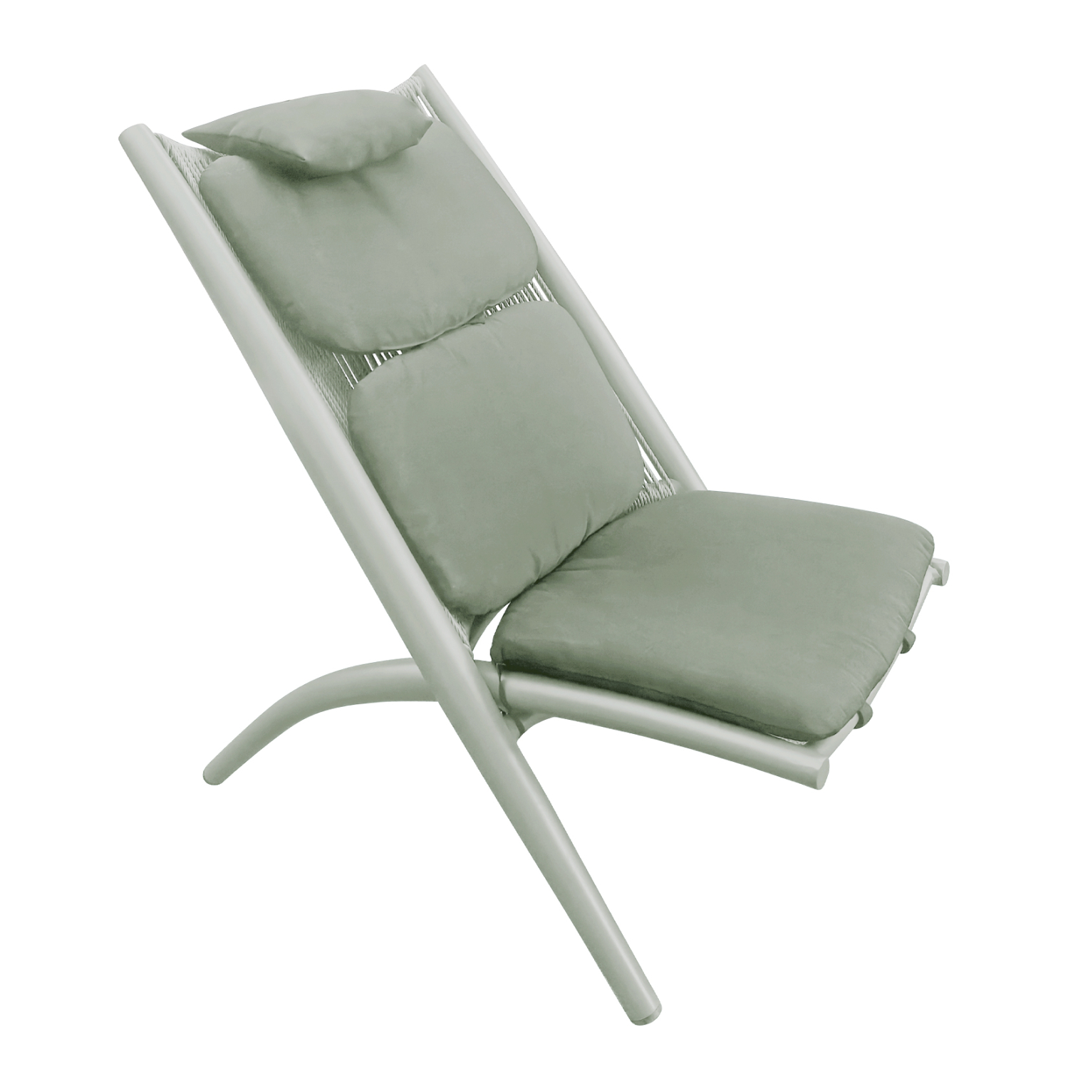 polythrona-relax-fb9664207-aloyminio-sch ΠΟΛΥΘΡΟΝΑ RELAX REMUS HM6642.07 ΑΛΟΥΜΙΝΙΟ & ΣΧΟΙΝΙ OLEFIN ΣΕ OLIVE GREEN 63x87x94Υεκ - Image 1