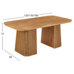 ΣΕΤ ΤΡΑΠΕΖΑΡΙΑΣ 5ΤΜΧ ΕΠΕΚΤΕΙΝΟΜΕΝΟ CORNEL HM12105.02 MDF--ΥΦΑΣΜΑ ΜΠΕΖ - Image 3