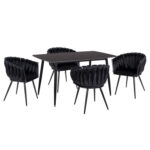 ΣΕΤ ΤΡΑΠΕΖΑΡΙΑΣ 5ΤΜΧ RAVEN HM12116.03 ΚΕΡΑΜΙΚΟ TOP ΜΑΥΡΟ ΜΑΡΜΑΡΟ--ΜΑΥΡΟ ΒΕΛΟΥΔΟ