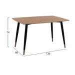 ΣΕΤ ΤΡΑΠΕΖΑΡΙΑΣ 5ΤΜΧ ALIZA HM12122.01 MDF TOP ΣΕ ΦΥΣΙΚΟ--ΣΑΠΙΟ ΜΗΛΟ ΒΕΛΟΥΔΟ - Image 2