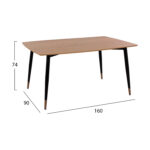 ΣΕΤ ΤΡΑΠΕΖΑΡΙΑΣ 5ΤΜΧ JOLIE HM12123.01 MDF TOP ΣΕ ΦΥΣΙΚΟ--ΚΥΠΑΡΙΣΣΙ ΒΕΛΟΥΔΟ - Image 2