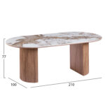 ΣΕΤ ΤΡΑΠΕΖΑΡΙΑΣ 9ΤΜΧ MARBLEX HM11391 ΚΕΡΑΜΙΚΟ TOP PANDORA--ΚΑΡΕΚΛΕΣ ΜΕ ΥΦΑΣΜΑ TAUPE - Image 2