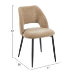 ΣΕΤ ΤΡΑΠΕΖΑΡΙΑΣ 9ΤΜΧ MARBLEX HM11391 ΚΕΡΑΜΙΚΟ TOP PANDORA--ΚΑΡΕΚΛΕΣ ΜΕ ΥΦΑΣΜΑ TAUPE - Image 3