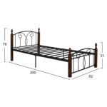 ΣΕΤ ΥΠΝΟΔΩΜΑΤΙΟΥ ΜΕ ΣΤΡΩΜΑ 3ΤΜΧ HM11217 RUBBERWOOD-ΜΕΤΑΛΛΟ - Image 3