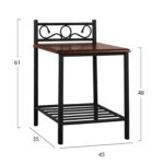 ΣΕΤ ΥΠΝΟΔΩΜΑΤΙΟΥ ΜΕ ΣΤΡΩΜΑ 3ΤΜΧ HM11217 RUBBERWOOD-ΜΕΤΑΛΛΟ - Image 4