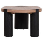 ΤΡΑΠΕΖΙ ΣΑΛΟΝΙΟΥ ΟΒΑΛ OVALON HM18433.05 MDF TOP ΚΑΡΥΔΙ-MDF ΠΟΔΙΑ ΜΑΥΡΑ 120x60x40Υεκ - Image 4