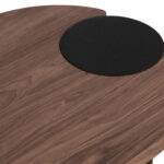ΤΡΑΠΕΖΙ ΣΑΛΟΝΙΟΥ ΟΒΑΛ OVALON HM18433.05 MDF TOP ΚΑΡΥΔΙ-MDF ΠΟΔΙΑ ΜΑΥΡΑ 120x60x40Υεκ - Image 6