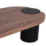 ΤΡΑΠΕΖΙ ΣΑΛΟΝΙΟΥ ΟΒΑΛ OVALON HM18433.05 MDF TOP ΚΑΡΥΔΙ-MDF ΠΟΔΙΑ ΜΑΥΡΑ 120x60x40Υεκ - Image 8