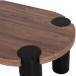 ΤΡΑΠΕΖΙ ΣΑΛΟΝΙΟΥ ΟΒΑΛ OVALON HM18433.05 MDF TOP ΚΑΡΥΔΙ-MDF ΠΟΔΙΑ ΜΑΥΡΑ 120x60x40Υεκ - Image 9