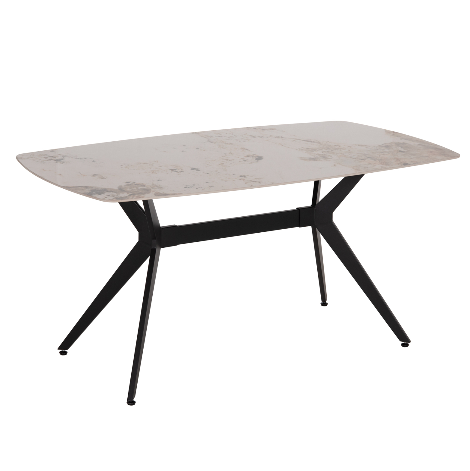 trapezi-trapezarias-fb918421-keramiko-to ΤΡΑΠΕΖΙ ΤΡΑΠΕΖΑΡΙΑΣ AIKA HM18421 ΚΕΡΑΜΙΚΟ TOP ΣΕ ΛΕΥΚΟ/ΧΡΥΣΟ ΜΑΡΜΑΡΟ 160x90x79Υεκ - Image 1