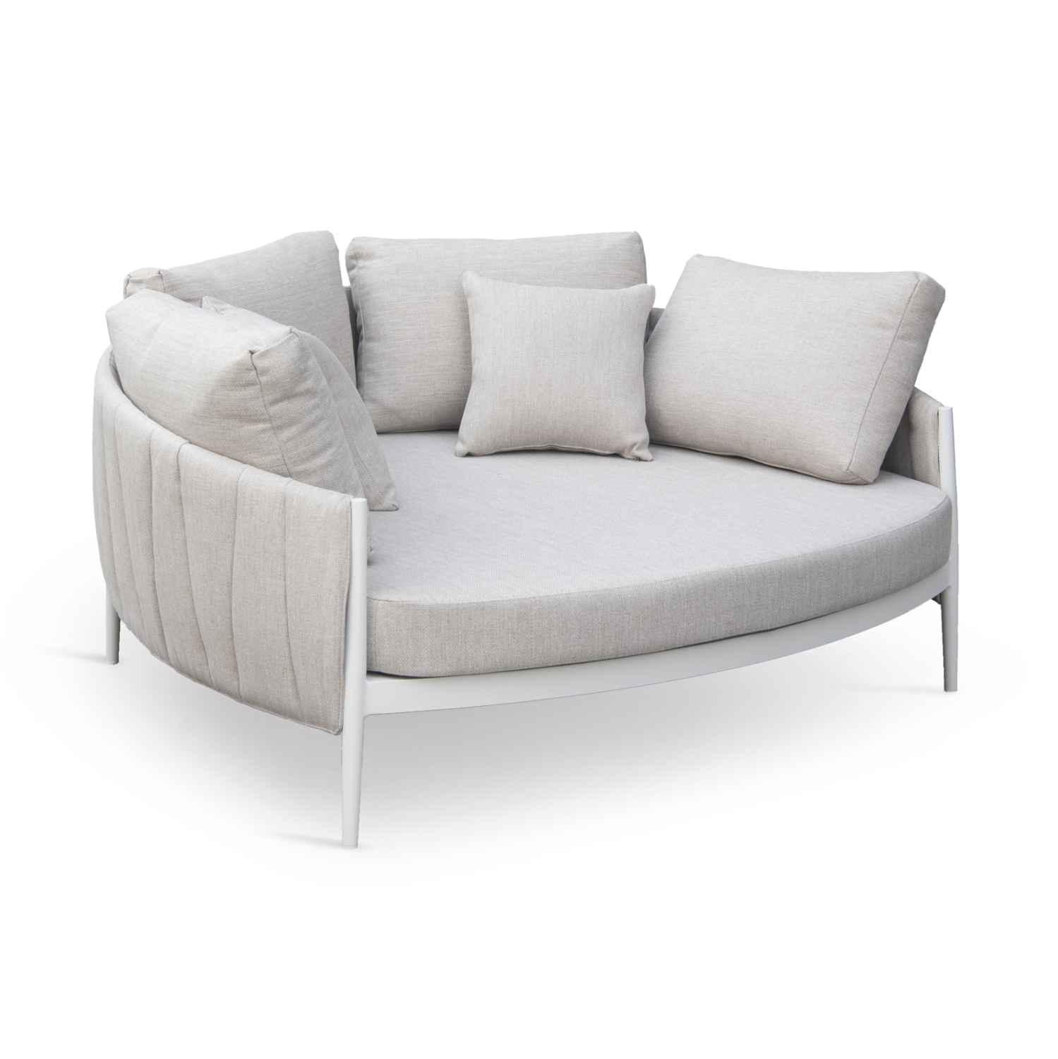 daybed-2thesio-fb9621602-aloyminio-krem- DAYBED 2ΘΕΣΙΟ MAVERICK HM6216.02 ΑΛΟΥΜΙΝΙΟ ΚΡΕΜ-ΜΠΕΖ OLEFIN & STRAPS 164x144x70Υ - Image 1