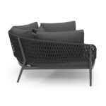 DAYBED 2ΘΕΣΙΟ ΣΕΙΡΑ CAMELLIA HM6217.01 ΣΚΟΥΡΟ ΓΚΡΙ ΑΛΟΥΜΙΝΙΟ-P.E.ΣΧΟΙΝΙ-OLEFIN 164x144x70Υεκ. - Image 5