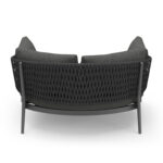DAYBED 2ΘΕΣΙΟ ΣΕΙΡΑ CAMELLIA HM6217.01 ΣΚΟΥΡΟ ΓΚΡΙ ΑΛΟΥΜΙΝΙΟ-P.E.ΣΧΟΙΝΙ-OLEFIN 164x144x70Υεκ. - Image 7