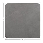 ΕΠΙΦΑΝΕΙΑ ΤΡΑΠΕΖΙΟΥ SINTERED STONE ΤΕΤΡΑΓΩΝΗ HM6654.05 ΠΛΑΙΣΙΟ ALU ΓΚΡΙ 70x70εκ. - Image 2