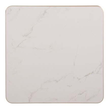 ΕΠΙΦΑΝΕΙΑ ΤΡΑΠΕΖΙΟΥ SINTERED STONE ΤΕΤΡΑΓΩΝΗ HM6655.12 ΠΛΑΙΣΙΟ ALU ΧΡΥΣΟ 80x80εκ.