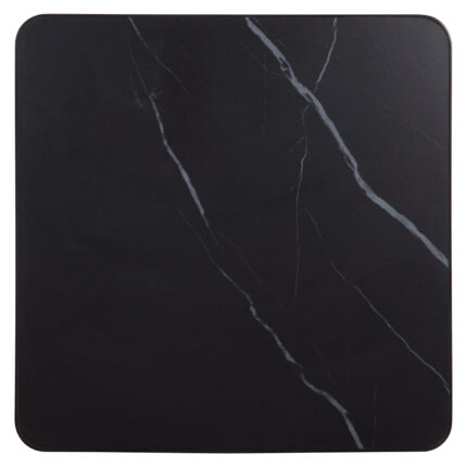 ΕΠΙΦΑΝΕΙΑ ΤΡΑΠΕΖΙΟΥ SINTERED STONE ΤΕΤΡΑΓΩΝΗ HM6655.03 ΠΛΑΙΣΙΟ ALU ΜΑΥΡΟ 80x80εκ.