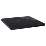 ΕΠΙΦΑΝΕΙΑ ΤΡΑΠΕΖΙΟΥ SINTERED STONE ΤΕΤΡΑΓΩΝΗ HM6654.03 ΠΛΑΙΣΙΟ ALU ΜΑΥΡΟ 70x70εκ.