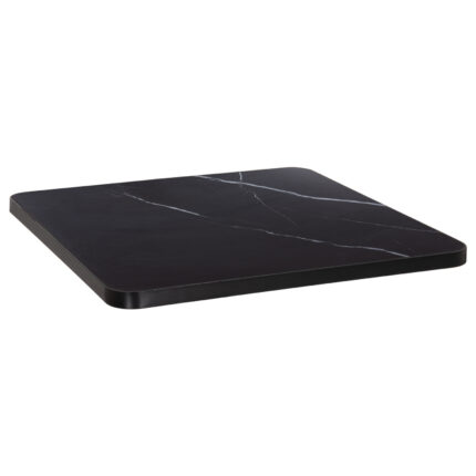 ΕΠΙΦΑΝΕΙΑ ΤΡΑΠΕΖΙΟΥ SINTERED STONE ΤΕΤΡΑΓΩΝΗ HM6655.03 ΠΛΑΙΣΙΟ ALU ΜΑΥΡΟ 80x80εκ.