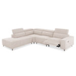 ΚΑΝΑΠΕΣ ΑΡΙΣΤΕΡΗ ΓΩΝΙΑ 5Θ ΜΕ RECLINE LUNARIS HM3316.02L ΕΚΡΟΥ ΥΦΑΣΜΑ 307x267x94Yεκ