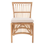 ΚΑΡΕΚΛΑ THALIN HM9834 RATTAN ΣΕ ΦΥΣΙΚΟ-ΜΑΞΙΛΑΡΙ ΣΕ ΛΕΥΚΟ 53x58x91Υεκ. - Image 3