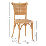 ΚΑΡΕΚΛΑ ΤΡΑΠΕΖΑΡΙΑΣ LIBERTY HM8752.11 TOON ΞΥΛΟ-ΨΑΘΑ RATTAN---Β'ΔΙΑΛΟΓΗΣ 49x54x89Υεκ - Image 2