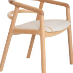 ΠΟΛΥΘΡΟΝΑ ΤΡΑΠΕΖΑΡΙΑΣ EFFY HM18393.01 ΦΡΑΞΙΝΟΣ ΣΕ OAK-ΚΑΘΙΣΜΑ ΕΚΡΟΥ PU 60x58x71Υεκ - Image 9