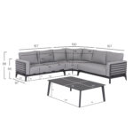 ΣΕΤ ΣΑΛΟΝΙ ΕΞ.ΧΩΡΟΥ 4ΤΜΧ ORION CORNER HM6191.01 ΣΚΟΥΡΟ ΓΚΡΙ ΑΛΟΥΜΙΝΙΟ & OLEFIN - Image 10