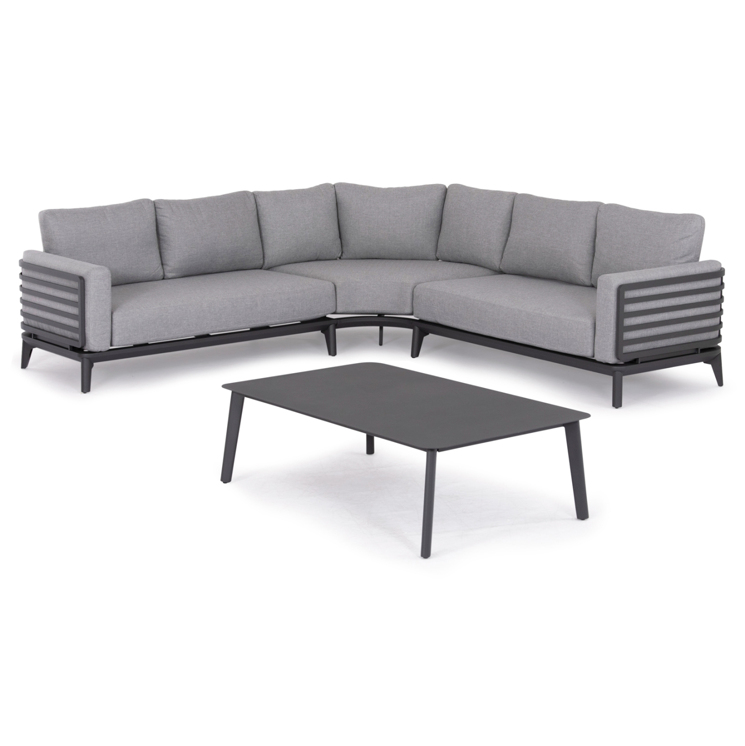 set-saloni-exchoroy-4tmch-fb9619101-skoy ΣΕΤ ΣΑΛΟΝΙ ΕΞ.ΧΩΡΟΥ 4ΤΜΧ ORION CORNER HM6191.01 ΣΚΟΥΡΟ ΓΚΡΙ ΑΛΟΥΜΙΝΙΟ & OLEFIN - Image 1
