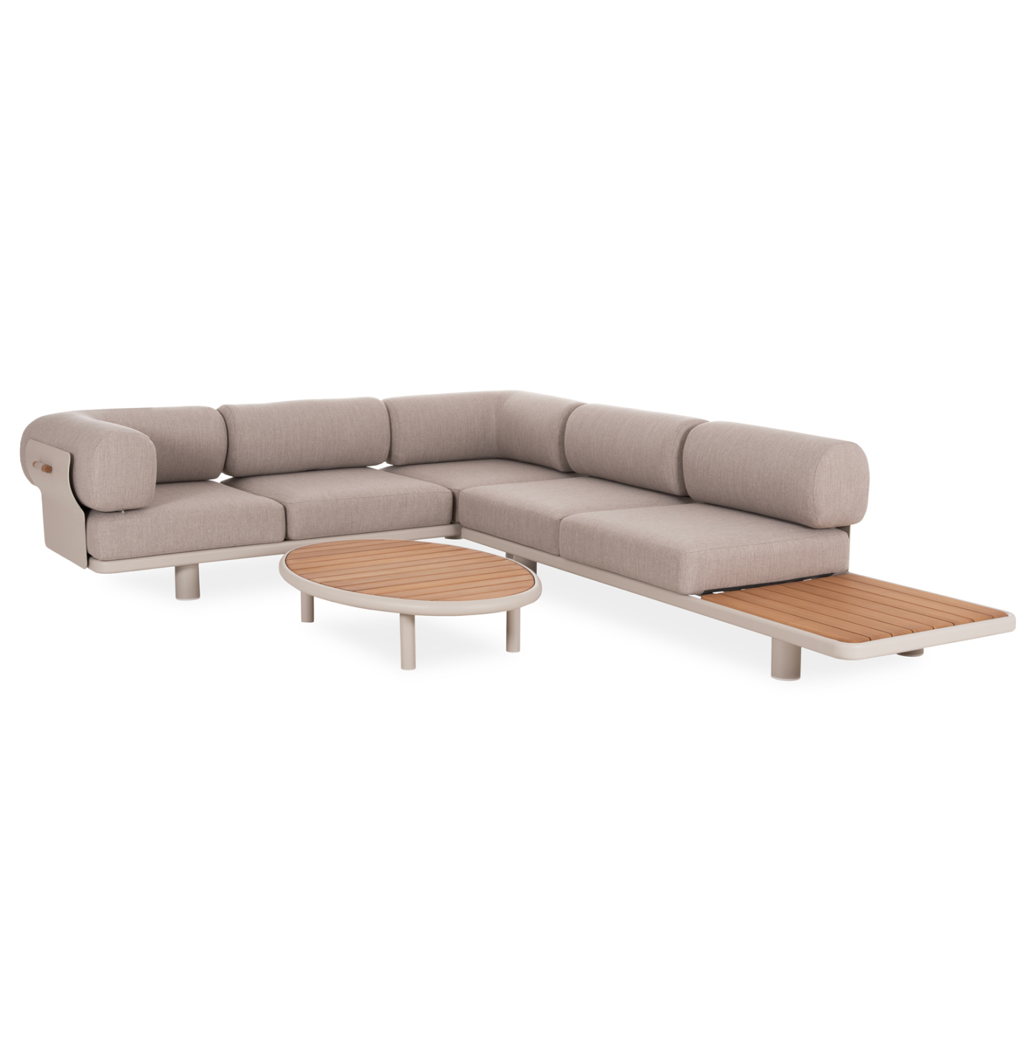 set-saloni-gonia-fb9642802-krem-aloymini ΣΕΤ ΣΑΛΟΝΙ ΓΩΝΙΑ CREED HM6428.02 ΚΡΕΜ ΑΛΟΥΜΙΝΙΟ--ΜΠΕΖ OLEFIN--ΞΥΛΟ TEAK - Image 1